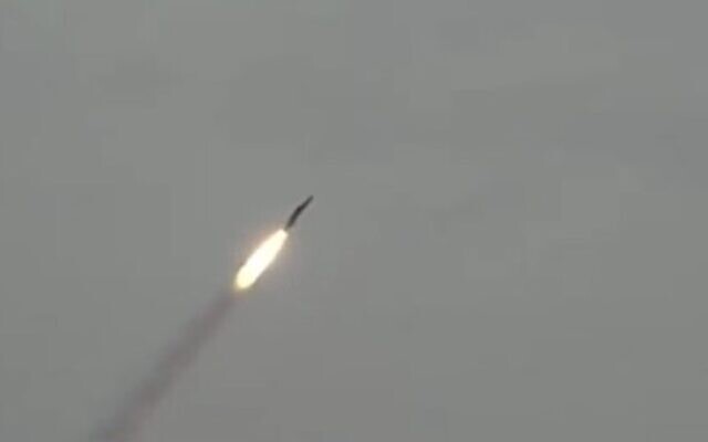 Iran releases a video of the new Paveh cruise missile, with a reported range of 1,650 km on Friday February 24, 2023 (IRNA Screencapture/used in accordance with Clause 27a of the Copyright Law)